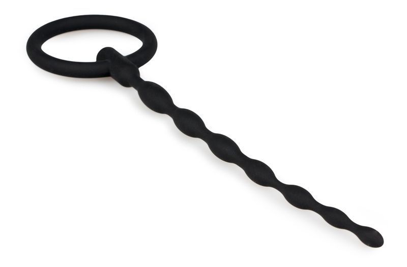 With this elegant penis plug you will experience a wonderful... Sinner Gear - Silicone Penis Plug w Pull Ring - Black photo-2