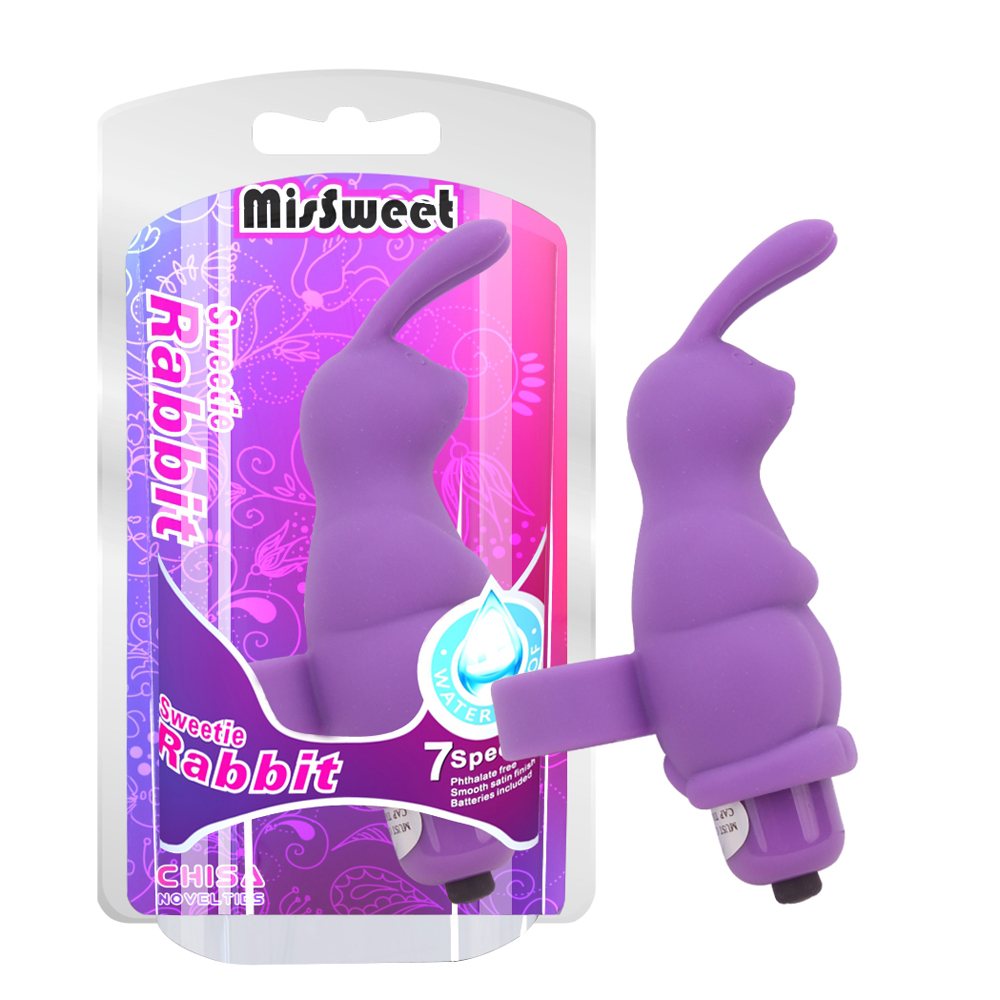 7 Vibrating Functions, Smooth, Waterproof, Phthalates Free.
... Chisa - Sweetie Rabbit Finger Vibe - Purple photo-3