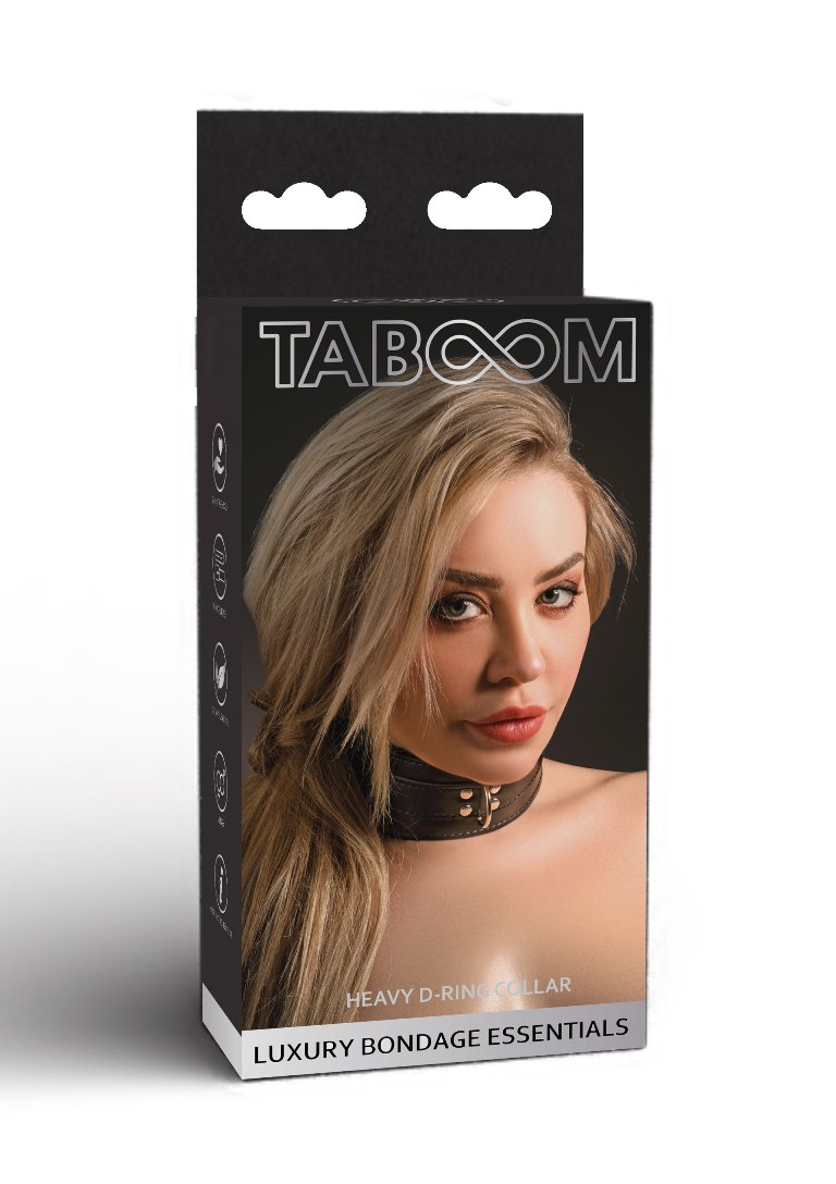 Wearing the adjustable TABOOM Heavy D-Ring Collar can be a s... Taboom - Heavy D-Ring Collar - Black photo-5