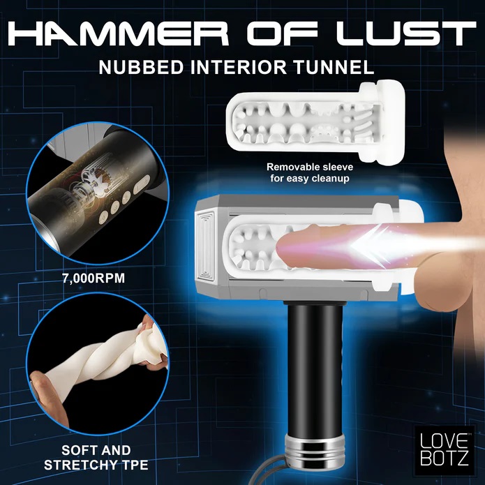 When you're a hammer everything looks like a nail, but w... LoveBotz - Thunder Stroker - White photo-9