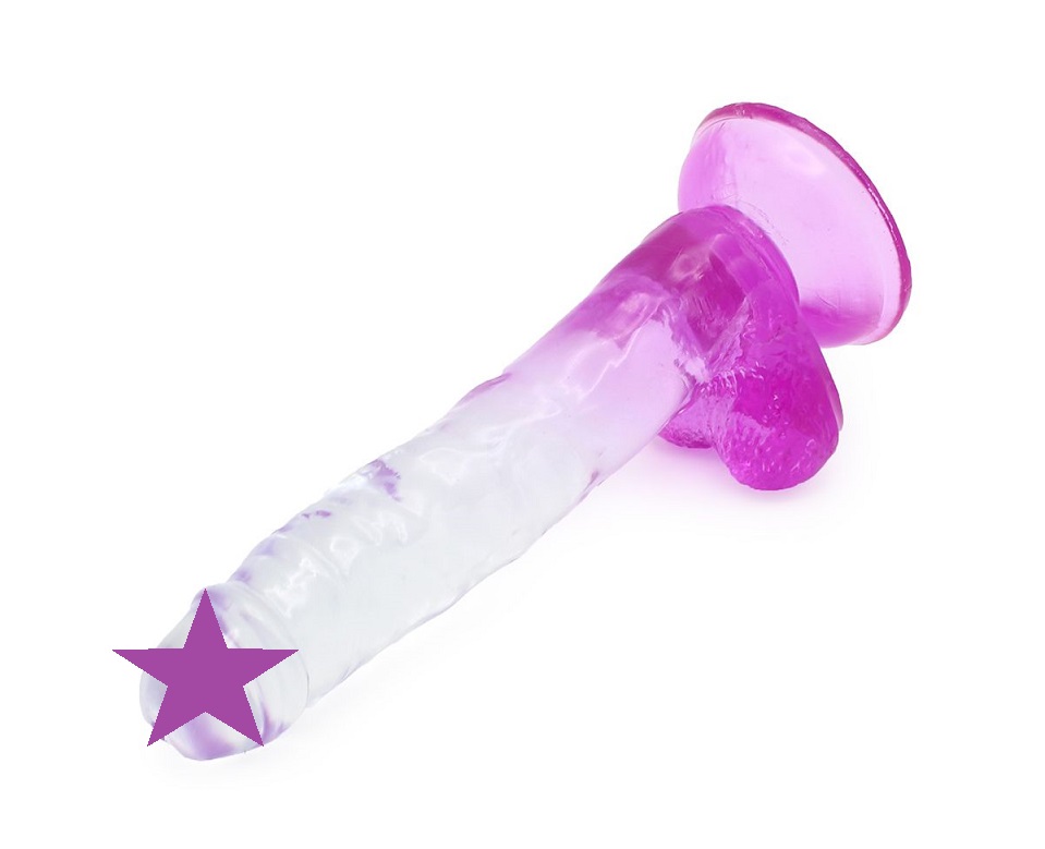 This special transparent dildo has an amazing color mix and ... Kiotos - Slick Realistic Dildo 05 - Purple photo-2