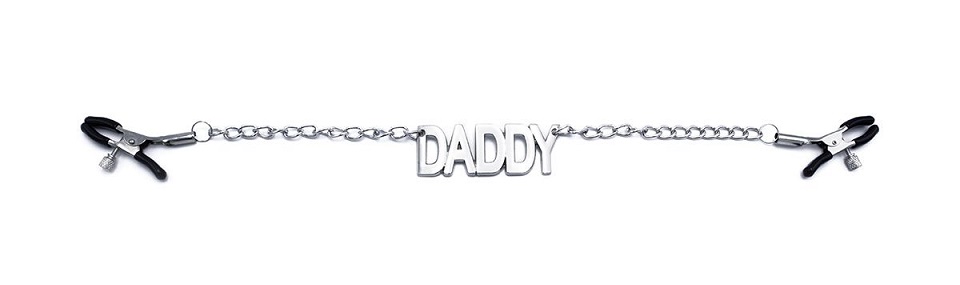 Tag your partner with this incredible name label thack hangs... Kiotos - Daddy Chain Nipple Clamps photo-3