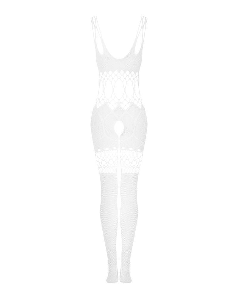 Delicate and innocent at first glance, however, this bodysto... Obsessive - Bodystocking G330 - White - S/M/L photo-7