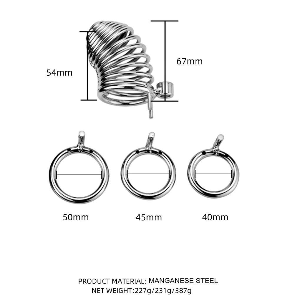 Male hollow chastity device
Material Manganese steel +... MT - Cock Cage 018 - Silver photo-6