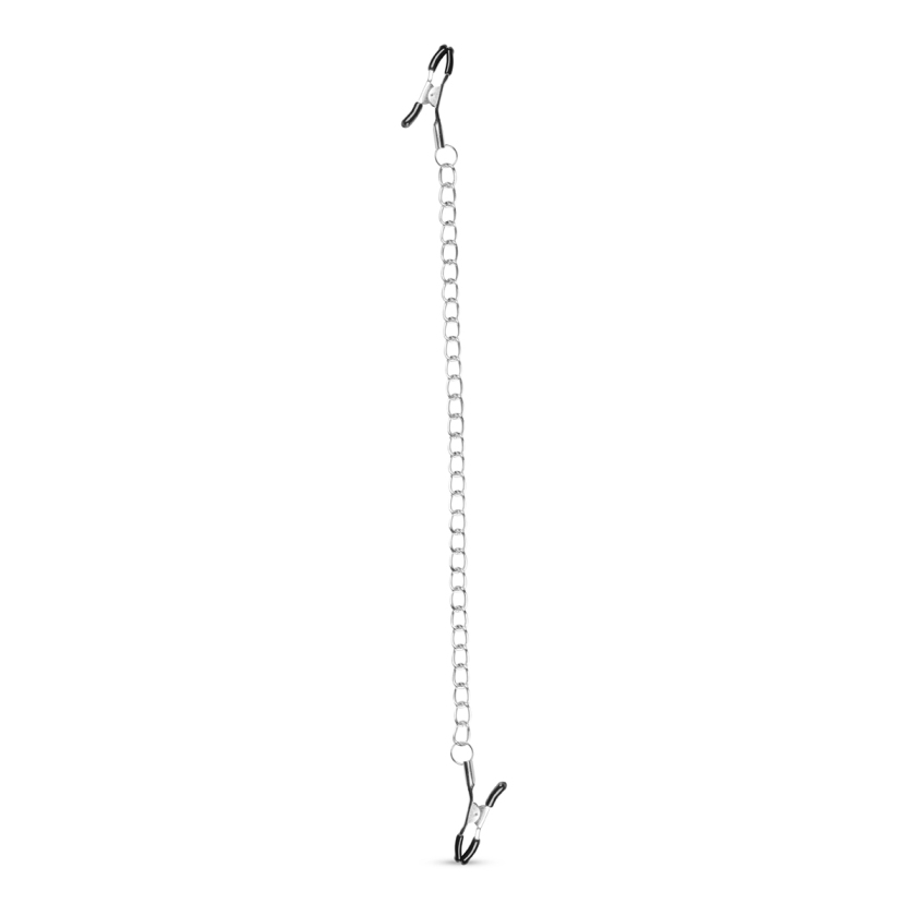 These metal nipple clamps from the EasyToys collection are p... Easytoys - Nipple Clamps w Chain - Silver photo-2