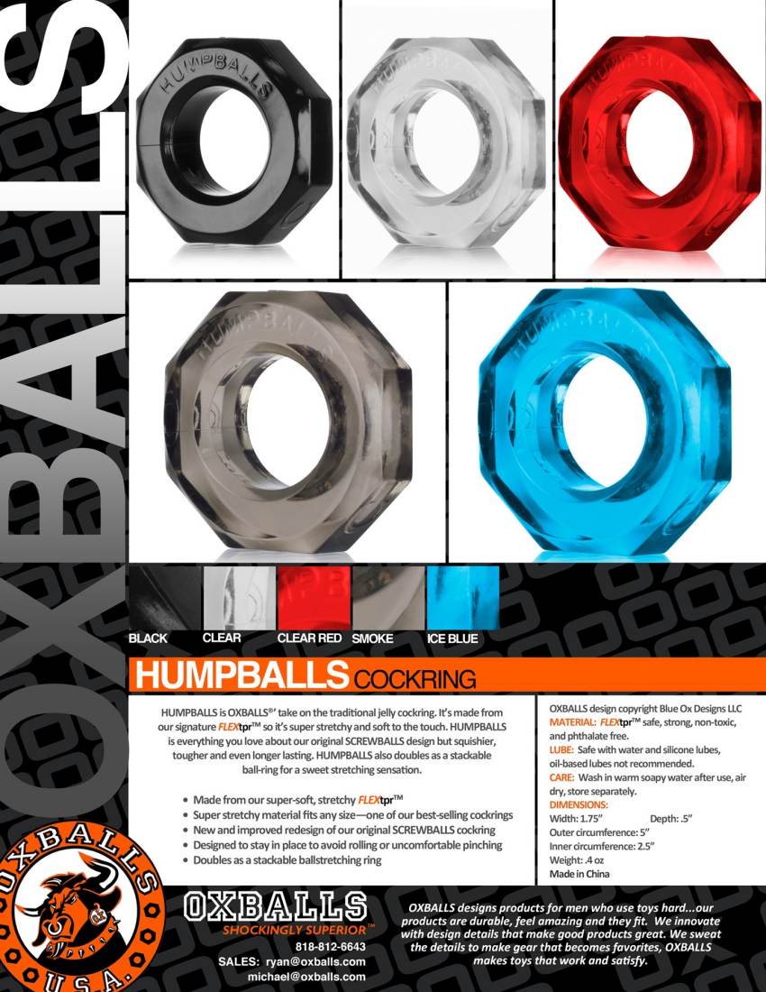 Plump your cock, pump his hole, dump your load… If you’re a ... Oxballs - Humpballs Ring - Clear photo-6