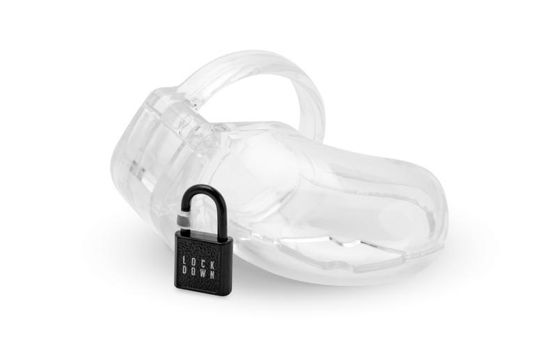Are you ready for an exciting bondage experience? This Lockd... Lockdown - Chastity Cage S - Clear photo-3