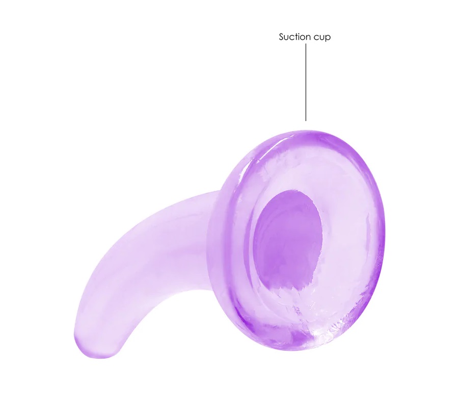Ready for a CRYSTAL CLEAR orgasm? Reach your finest climax i... RealRock - 5" Non-Realistic Dildo - Purple photo-3