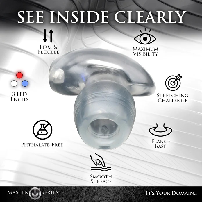 You're gonna love what's at the end of this tunnel o... Master Series - Light-Tunnel Anal Dilator L - Clear photo-9