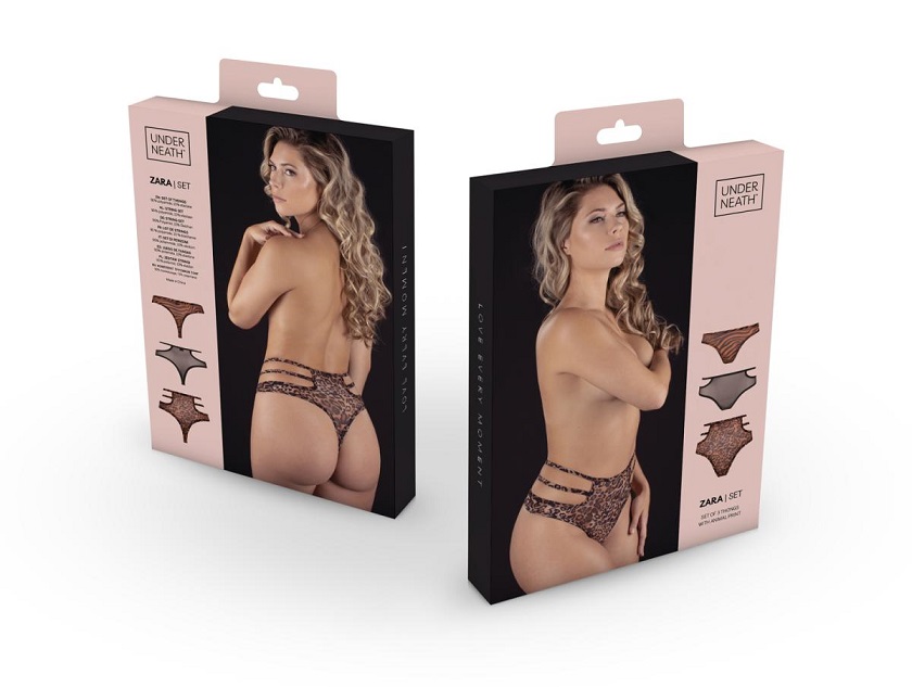 This set consists of 3 beautiful lace panties. The stretchy ... Underneath - Zara Panties Set 3 pcs - Black - L/XL photo-16