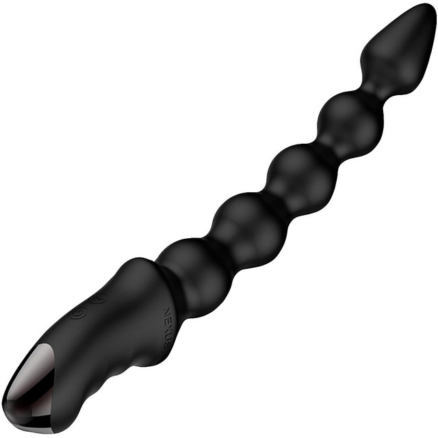Customise your pleasure with this bendable rippled vibrating... Nexus - Bendz Anal Vibrator - Black photo-3