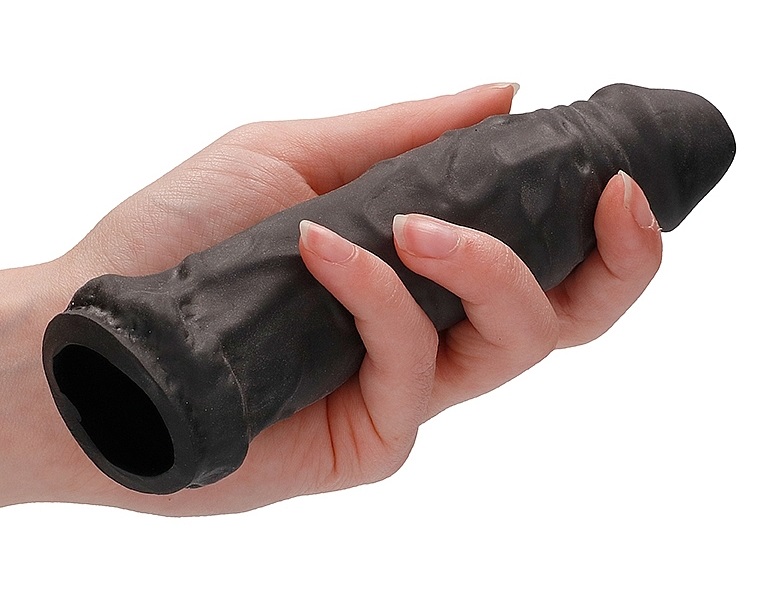 Be the bigger, better deal. The super-lifelike shapes, textu... RealRock - Penis Sleeve 6" - Black photo-5