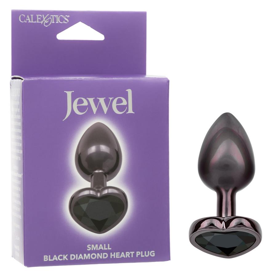 Add a touch of mystery and elegance to your pleasure with th... CEN - Jewel Heart Plug S - Black photo-5