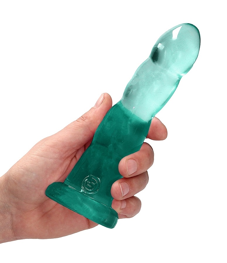 Ready for a CRYSTAL CLEAR orgasm? Reach your finest climax i... RealRock - 7" Wave Non-Realistic Dildo - Green photo-2