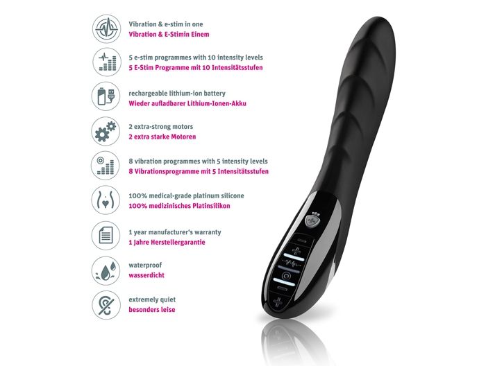 The first of his kind: Sizzling Simon is unprecedented, beca... Mystim - Sizzling Simon Estim Vibrator - Black photo-5
