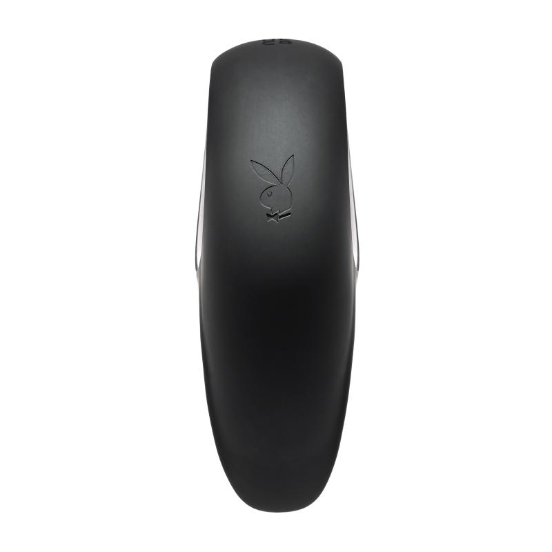The circle is complete with Ring My Bell. This ring-shaped t... Playboy - Ring My Bell Vibrator - Black photo-5