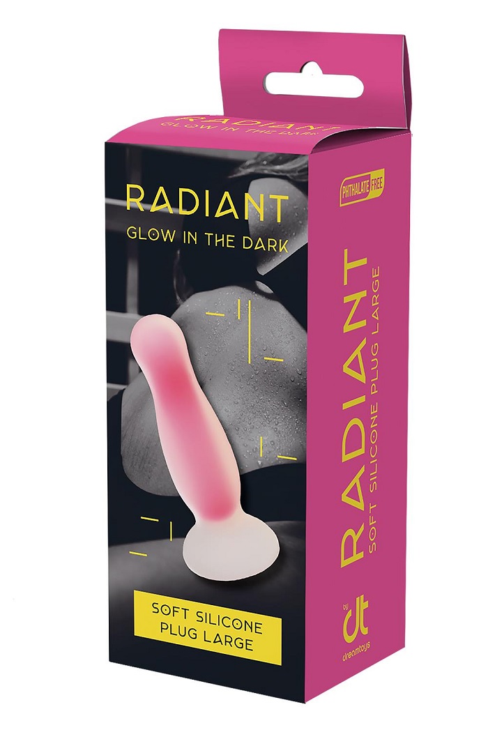 Glow-in-the-dark anal plug from Dream Toys' label Radian... Dreamtoys - Radiant Glow Plug L - Pink photo-6