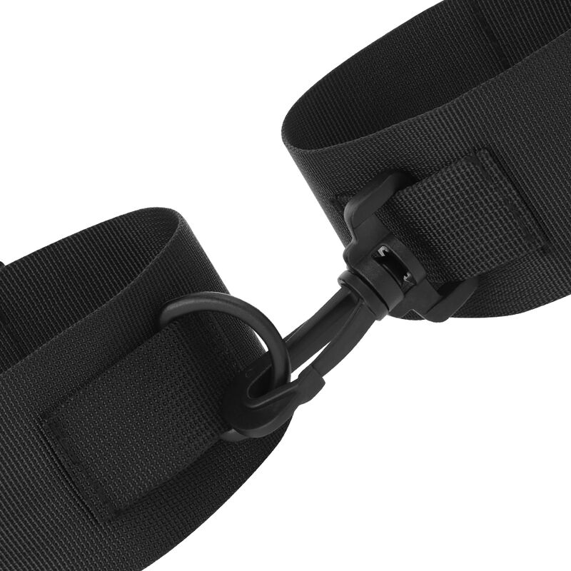 Lock up your lover with these sexy, effective and comfortabl... Darkness - Nilon Handcuffs - Black photo-2