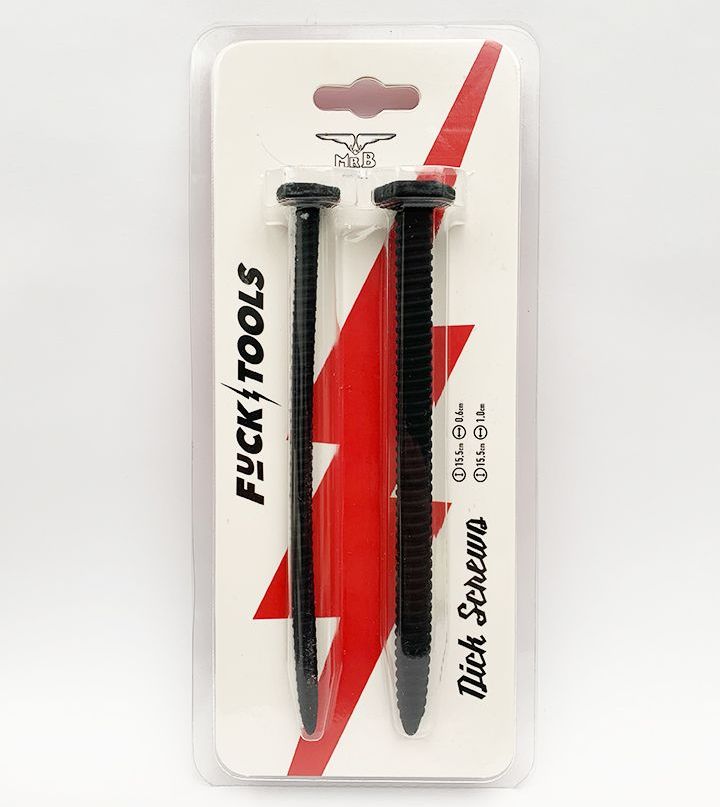 The set of two black silicone urethral sounds in the shape o... Mister B - Fucktools Dick Screws - Black photo-2