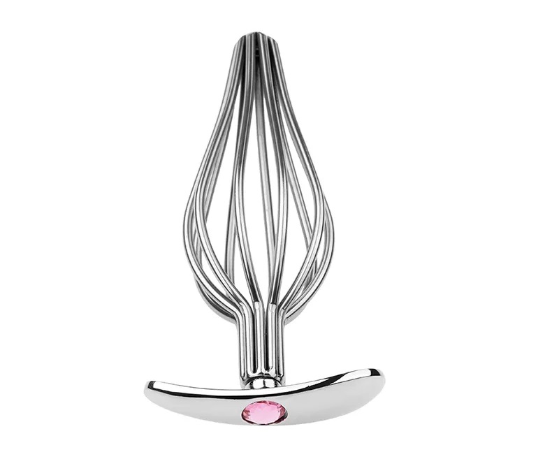 Teasing butt plug with smooth curve shape safe and comfortab... MT - Hollow Anal Plug S - Silver photo-2