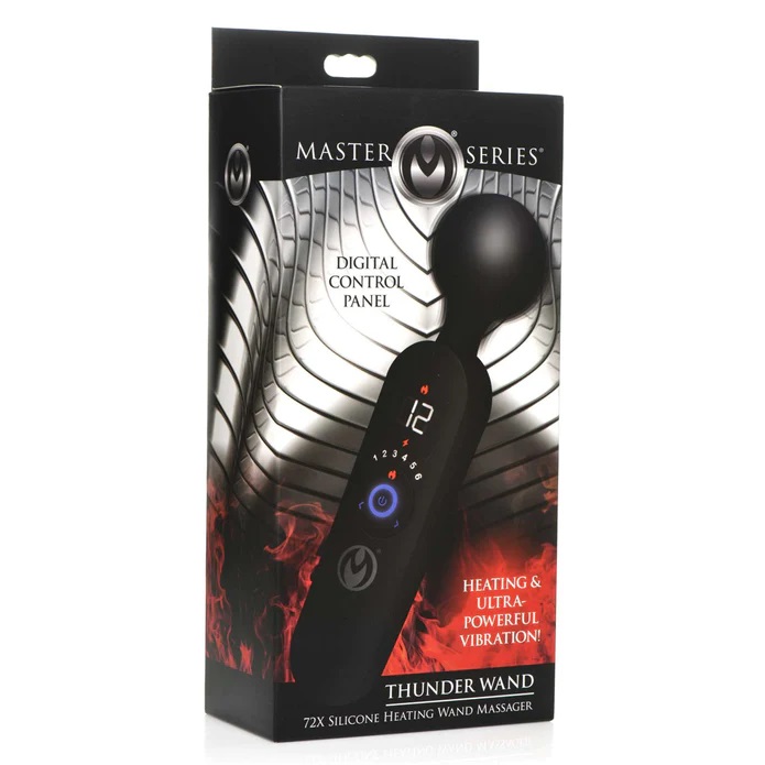 Get ready for a hot date with your favorite toy! This premiu... Master Series - 72X Thunder Heating Massager - Black photo-7