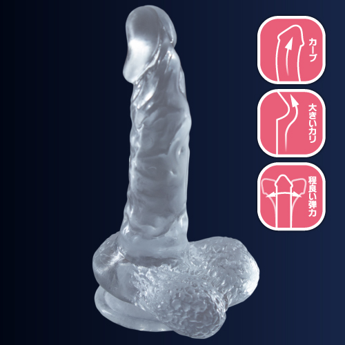 Realistic unevenness, thick back muscles
Small palm size wi... Toysheart - Dildo M - Clear photo-3