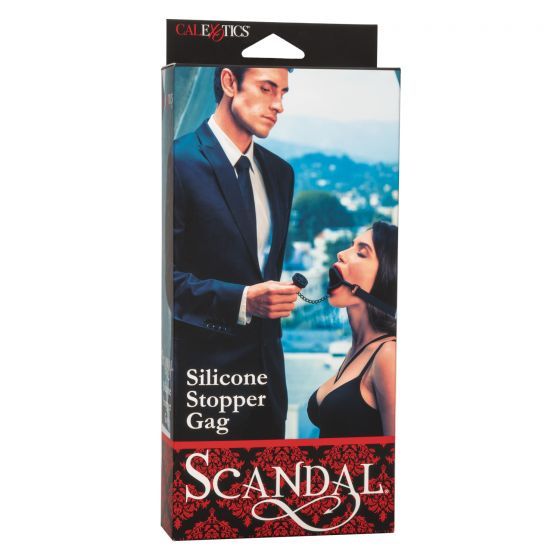 CalExotics Scandal Silicone Stopper Gag is the ideal gag for... CEN - Scandal Silicone Stopper Gag - Black photo-7