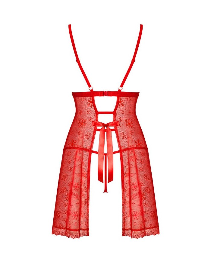 An extremely hot xMas offer – a red babydoll and thong from ... Obsessive - Claussica Babydoll & Thong - Red - M/L photo-4
