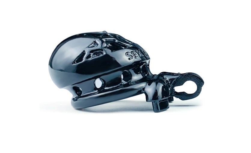 Cage high: 43mm &nb... FAAK - Resin Chastity Cage 107 - Black photo-7