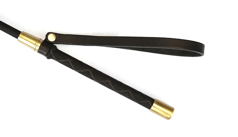 Samurai-inspired bondage accessories, embodying the spirit o... Liebe Seele - Samurai Leather Crop - Black photo-4