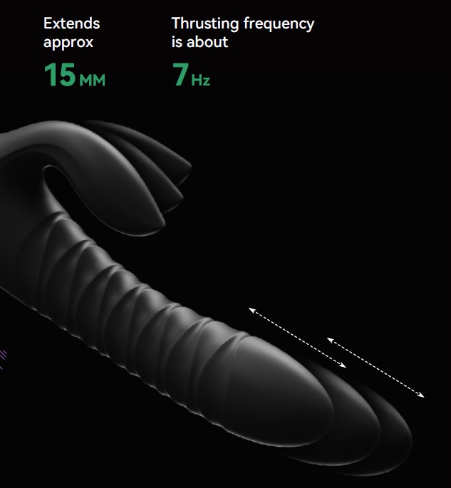As the first dual-stimulating rabbit massager from the ZALO ... Zalo - Mose 2 Heating Rabbit Thruster - Obsidian Black photo-10