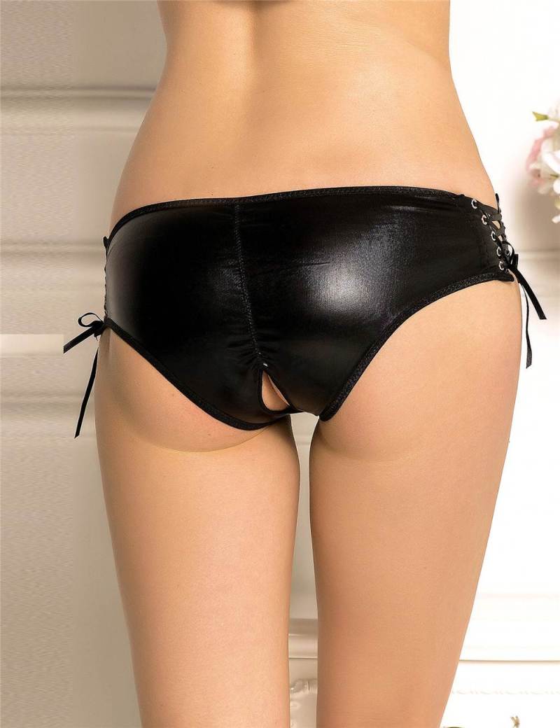 Open Crotch Strappy Black Panty
Material &... Ohyeah - Open Crotch Strappy Panties - Black - M photo-3
