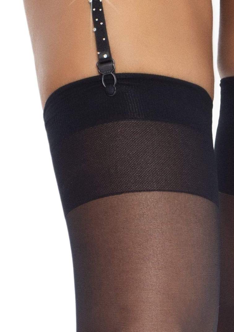 We're about to take your sparkle to the next level. The ... Leg Avenue - Rhinestone Garter Belt - Black photo-4