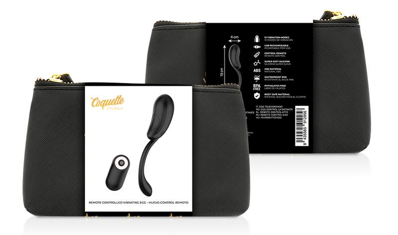 Anywhere, enjoy remote control pleasure ... ohh yeah! Enjoy ... Coquette - Vibro Egg w Remote Control - Black photo-9