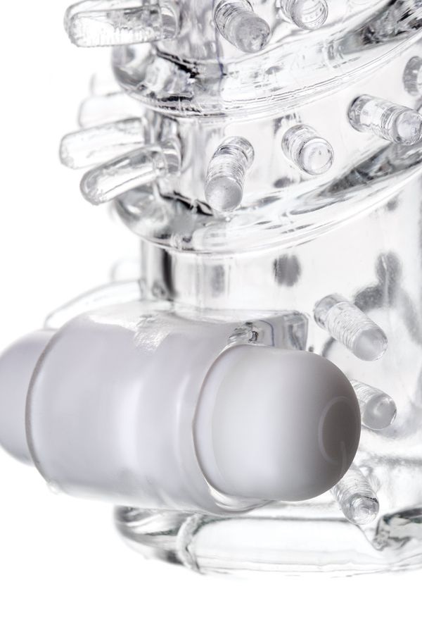 Turn your penis into an incredible source of pleasure with t... A-Toys - Fril Vibro Sleeve 13.4cm - Clear photo-7