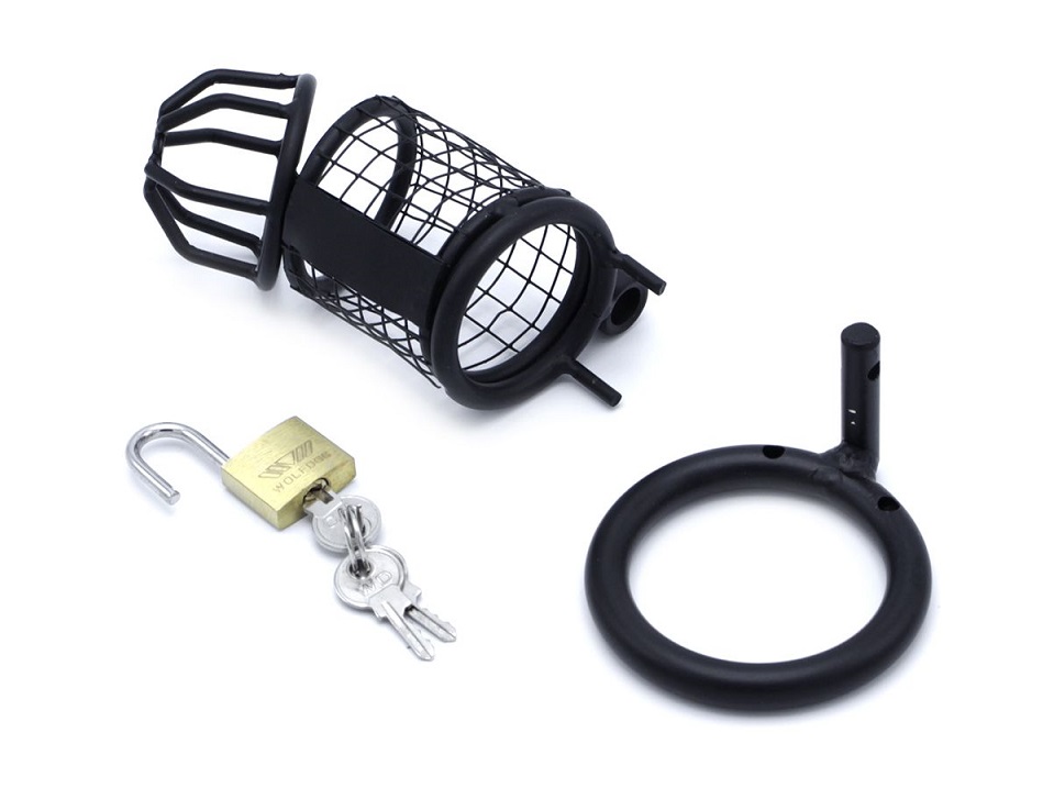 This Black Chastity Cage Squares is a must-have for all chas... Kiotos - Squares Chastity Cage - Black photo-7