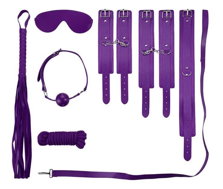 Lichee Pattern Artifical Leather Bondage Set with Fluff
In... MT - Lichee Pattern Bondage Set w Fluff - Purple photo-2