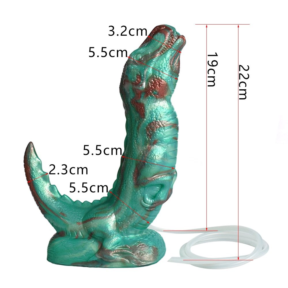 Material: silicone
Intotal:22cm
Diameter: 5.5cm
Included: t... FAAK - Velociraptor Squirt Dildo - Tiffany photo-7