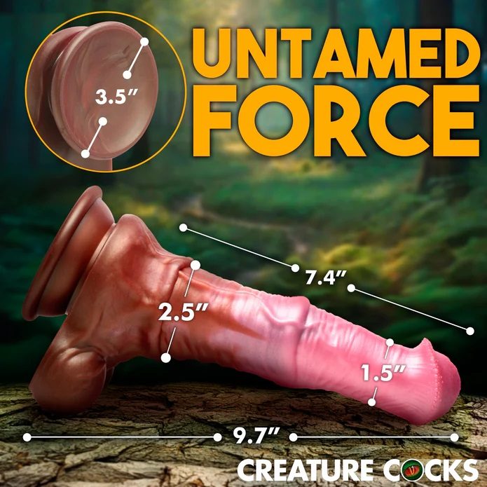 You've wandered into the forest and right into the terri... Creature Cocks - Centaur Dildo - Pink/Brown photo-9