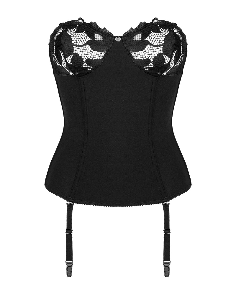 This extremely stylish, black corset from the Editya collect... Obsessive - Editya Corset - Black - M/L photo-8