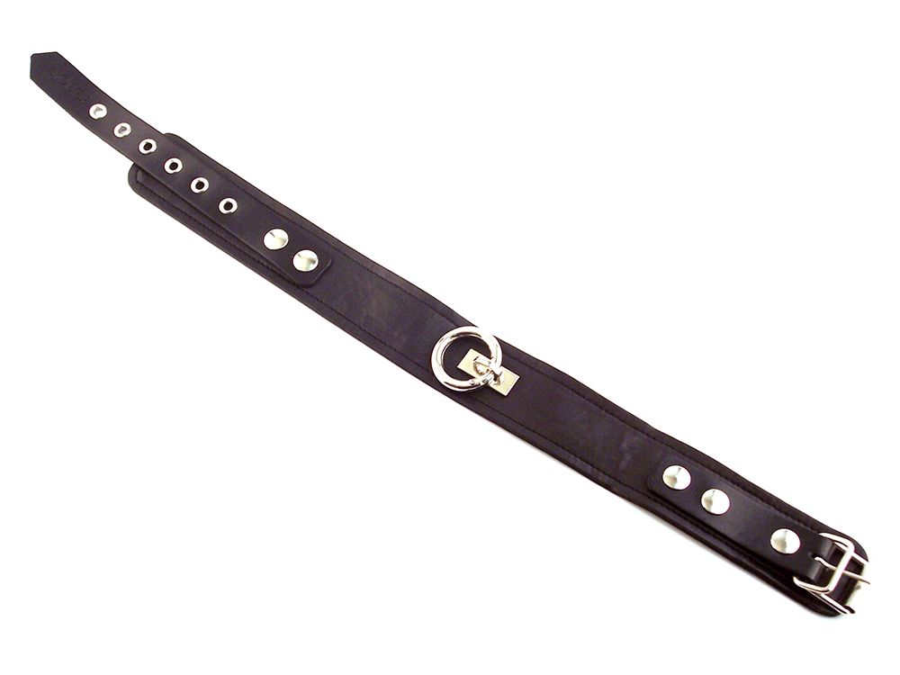 Enable your Dom to have control over you with this soft sexy... Rouge - Leather Collar - Black photo-2