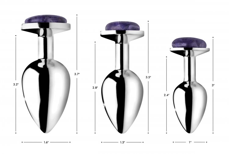 Decorate your derriere with the relaxing energy from this ge... Booty Sparks - Amethyst Gem Anal Plug S-size - Purple photo-6
