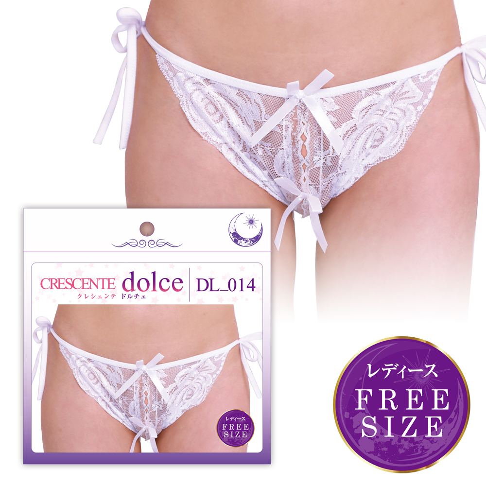 New members have joined the shorts line Dolce to help you en... Crescente - Dolce Crothless Panties DL_014 - White photo-10