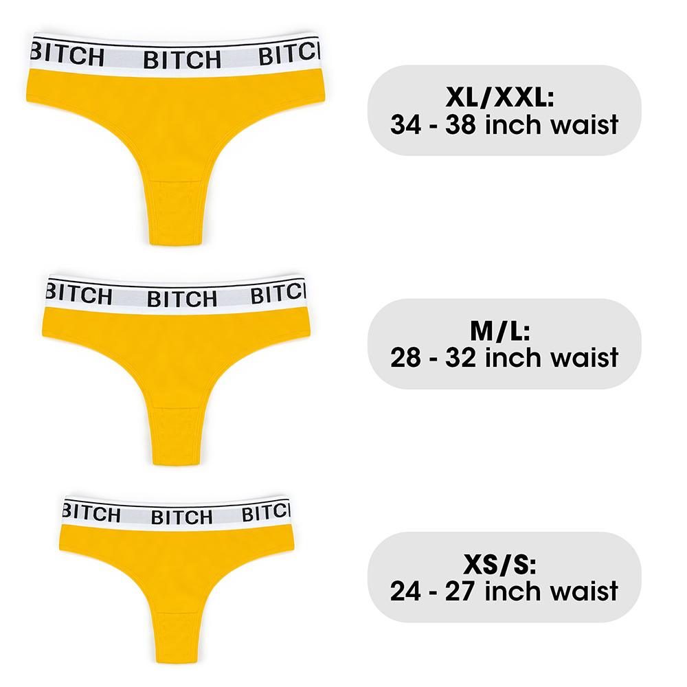 Sexy bitch thong with a remote controlled rechargeable bulle... Lovetoy - Bitch Vibrating Panties M - Yellow photo-18