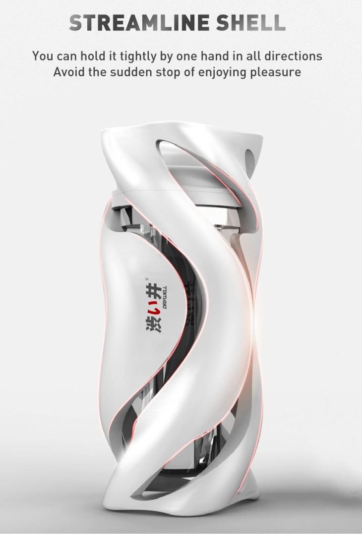 Air-flow design burn your passion through one by one wave of... Drywell - Hurricane Masturbator - White photo-9