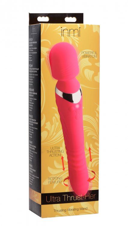 This luxurious vibrator was expertly crafted for internal an... Inmi - Ultra Thrust-Her Thrusting Vibrating Wand - Pink photo-6
