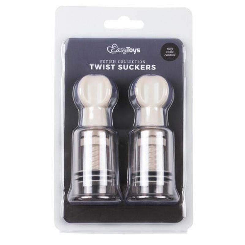 This set of nipple suckers is made especially to make your n... Easytoys - Nipple & Clit Suckers 2pcs S - White photo-4
