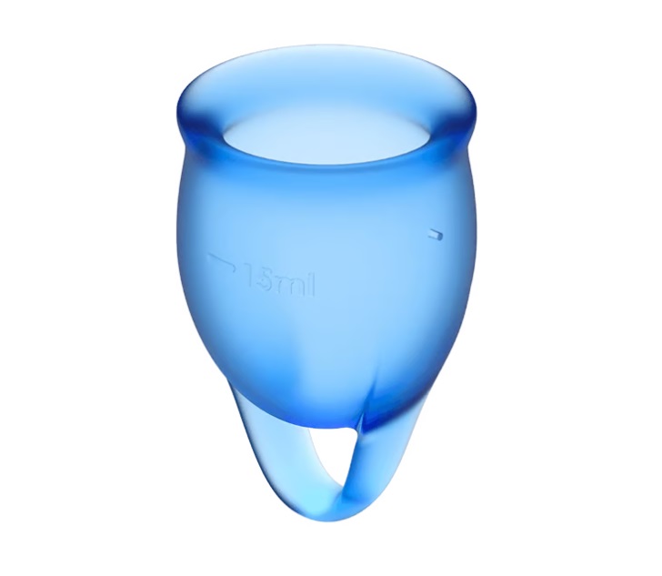 Featuring a playful forest design, these hygienic, medical g... Satisfyer - Feel Confident Menstrual Cup - Dark Blue photo-5