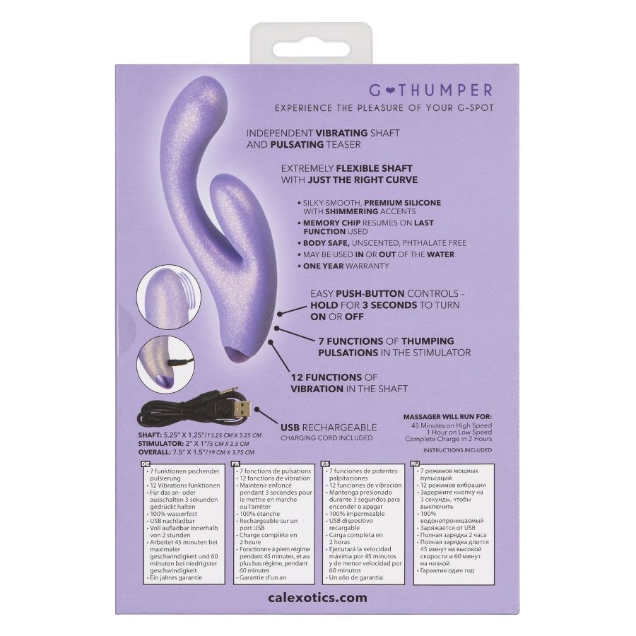 The gorgeous G-Love G-Thumper is a dual stimulating massager... CEN - G-Love GThumper Vibe - Purple photo-12