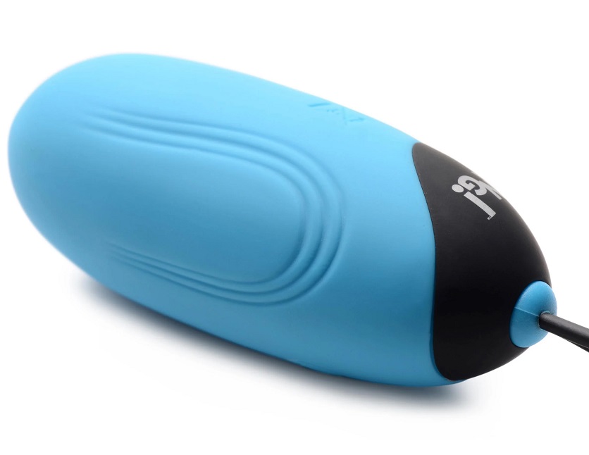 This silky smooth, deliciously grooved, silicone egg vibrato... Bang! - 28X Grooved Egg - Blue photo-4